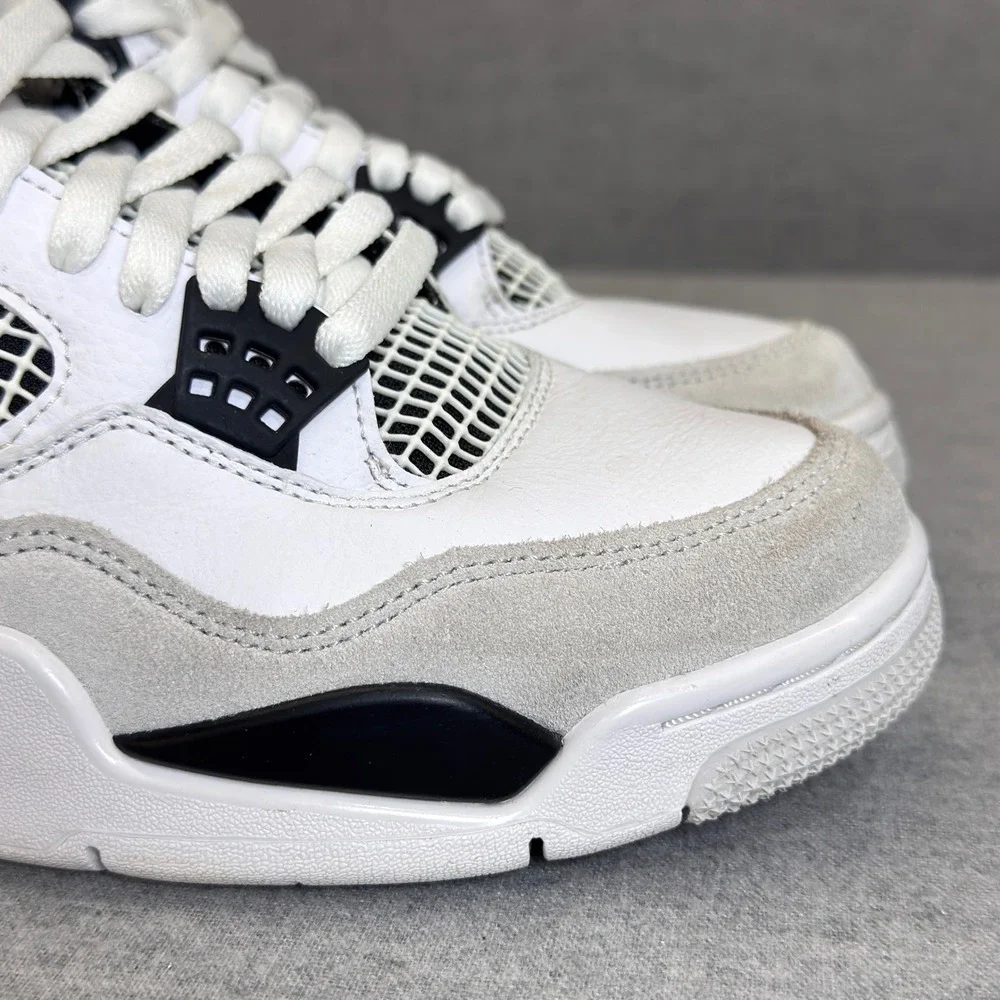 Air Jordan 4 Retro Military Black White Grey Sneakers DH6927-111 Mens Size 8